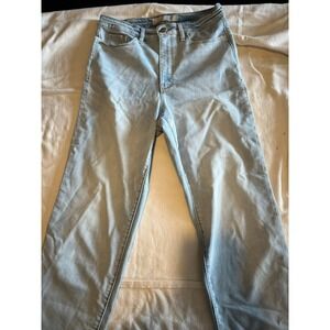 Athleta‎ Denim Jeans Womens Size High Rise Wide Leg Light Wash Casual